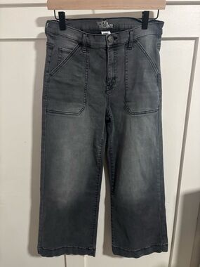 Time and Tru Women's Gray Relaxed Straight-Leg Jeans